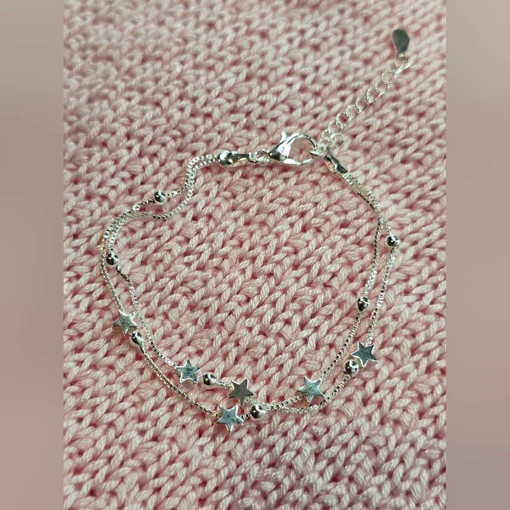 Silver Star Charm Bracelet